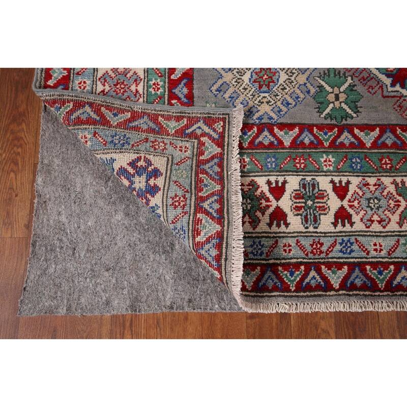 Geometric Kazak Rug Handmade Traditional Wool Carpet - 5'6" x 8'6"