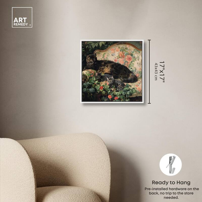 Lounging Cats II Canvas by Art Remedy