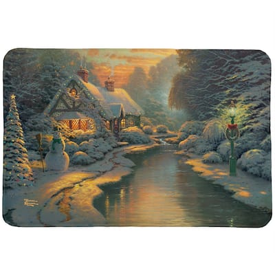 Thomas Kinkade Christmas Evening Memory Foam Rug by Laural Home