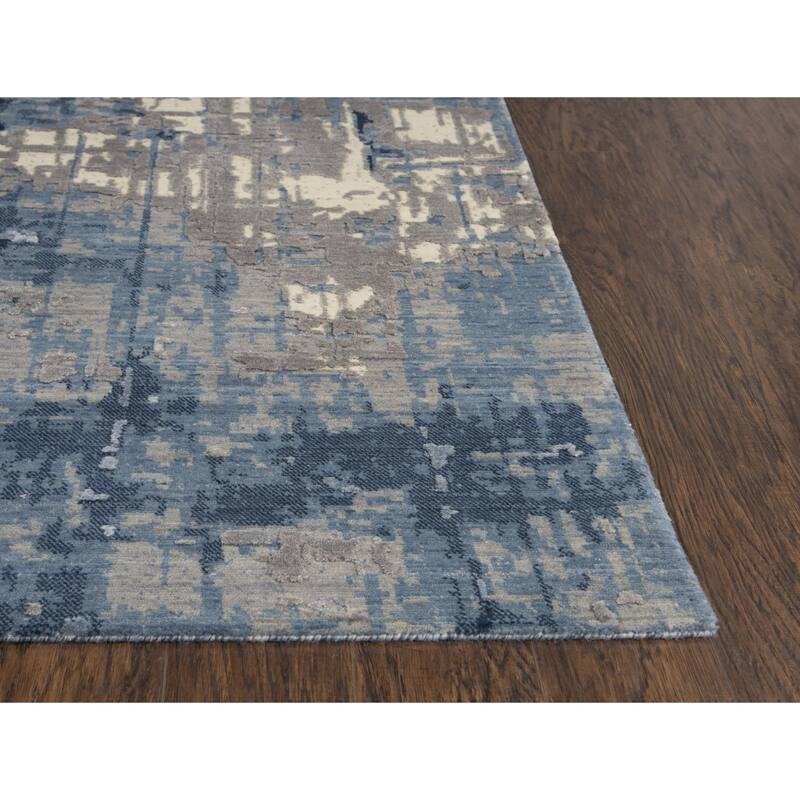 Alora Decor Radiant Abstract Distressed Wool Blend Rug