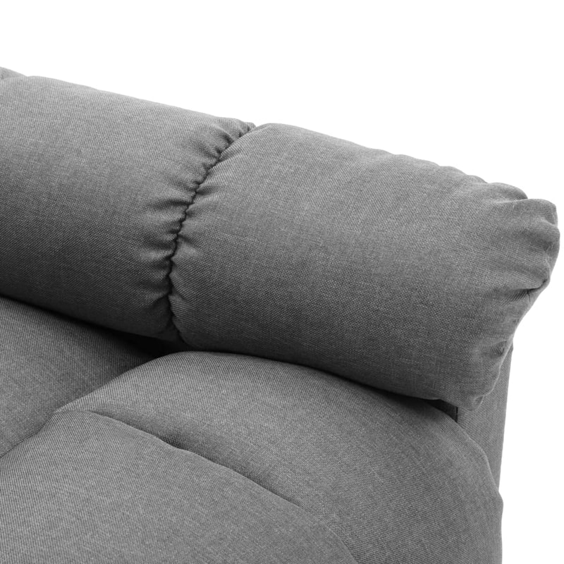 vidaXL Massage Recliner Light Gray Fabric - 29.1" x 39" x 40.2"