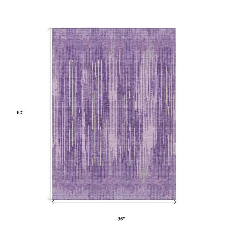 HomeRoots Striped Transitional Rectangle Outdoor Rug