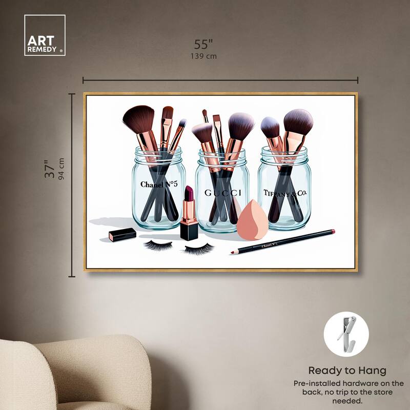 Glamour Glassware Canvas by Art Remedy