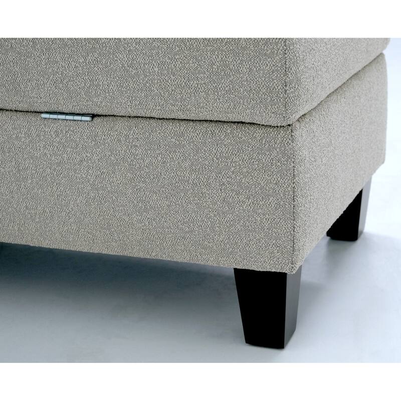 Gray Storage Ottoman