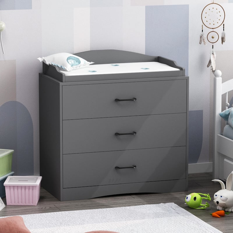 3-Drawer Dresser With Changing Top