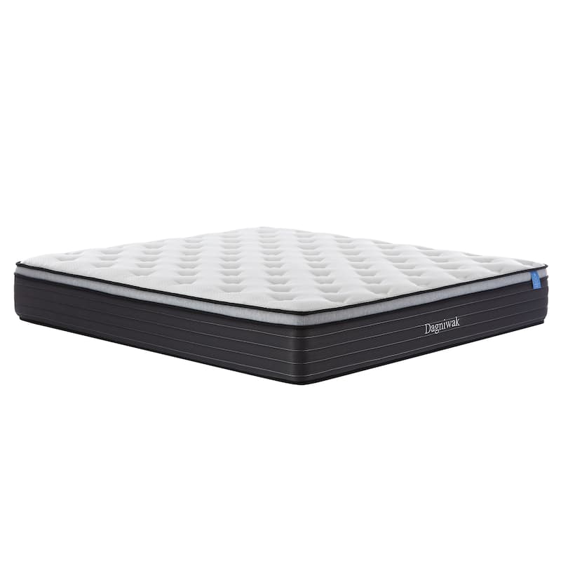 10Inch Boxed Hybrid Mattress with Gel Memory Foam and Individual Pocketed Coils, Full/Queen/King