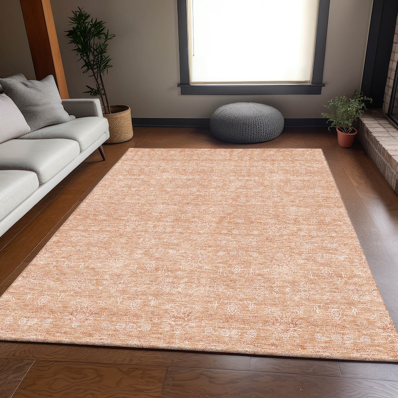 Premium Washable Super Soft Traditional Borderless Mayfield Rug - Peach - 8' x 10'
