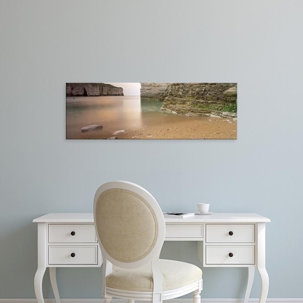 Easy Art Prints Panoramic Image 'Cliffs, North Landing, Flamborough, Yorkshire, England, United Kingdom' Canvas Art