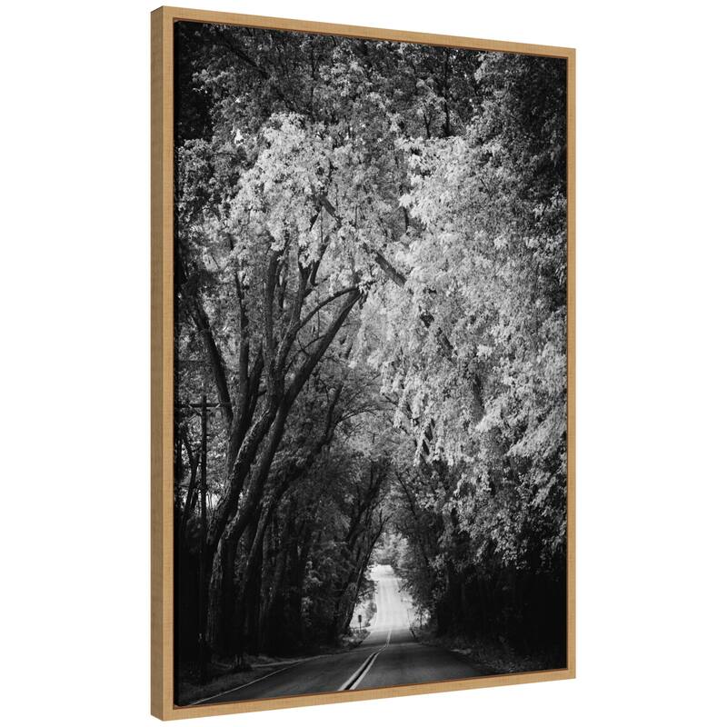 Kate and Laurel Sylvie Pleasant Valley Road Serene Path Framed Canvas by Emiko and Mark Franzen of F2Images - 23x33