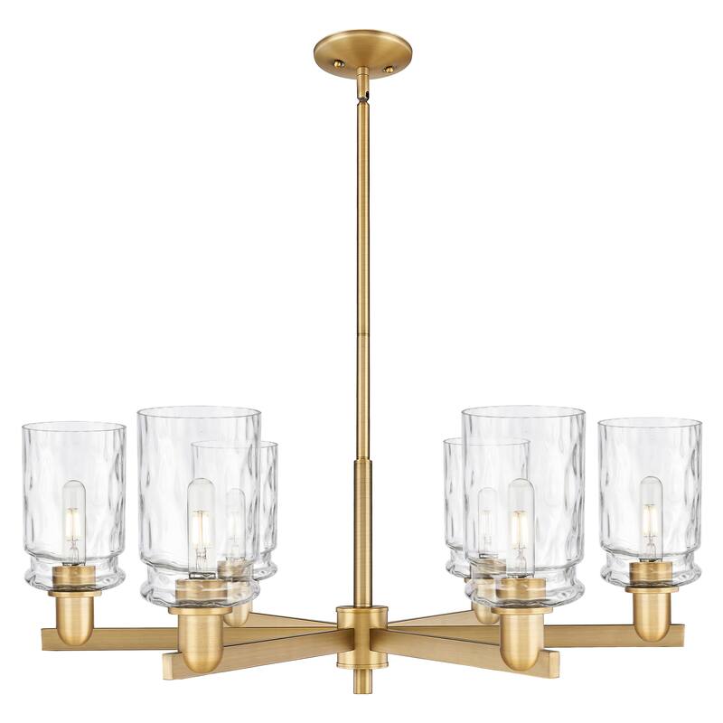 Innovations Lighting Endless Possibilities Arcadia - Candor - 6 Light 35" Stem Hung Chandelier - Brushed Brass
