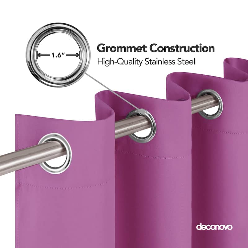 Deconovo Grommet 52 Width Curtains (2 Panel)