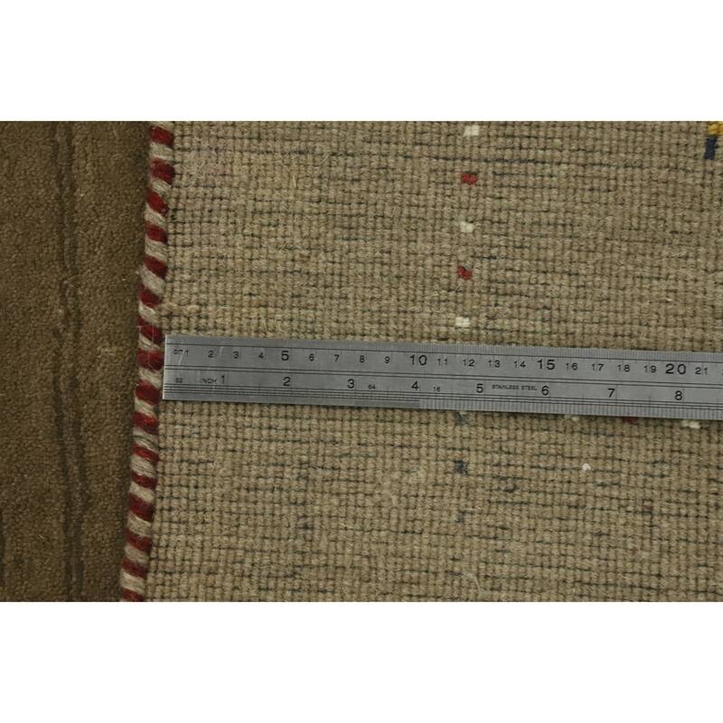 Tribal Gabbeh Oriental Accent Rug Handmade Wool Carpet - 5' 9'' X 4' 0''