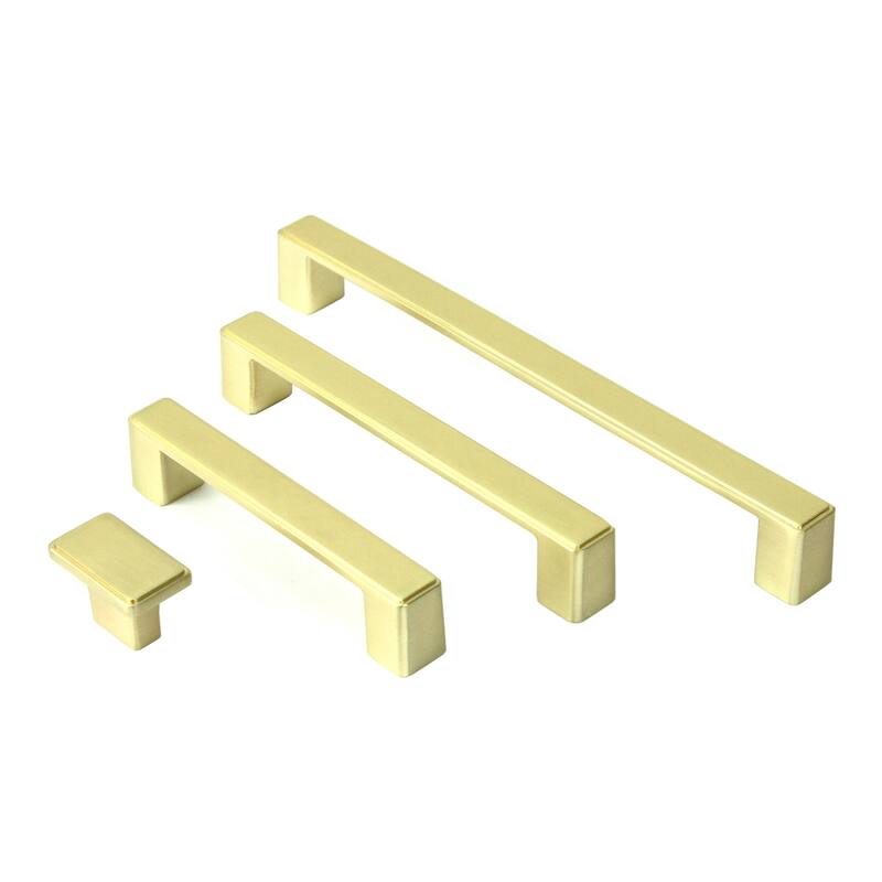 Contemporary 5.875inch Nepoli Champagne Gold Finish Square Bar