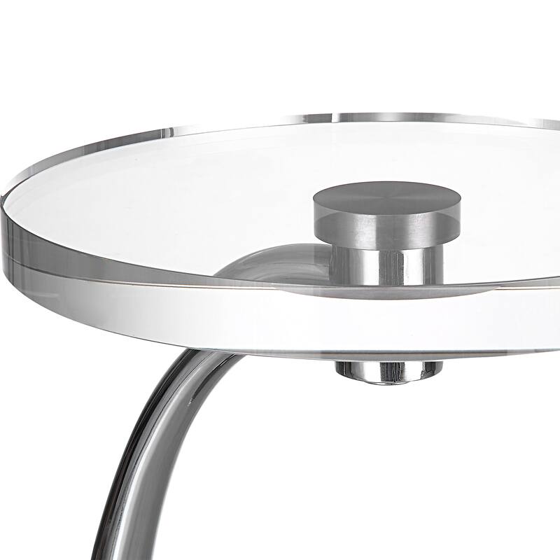 Uttermost Waveney Crystal Top Drink Table