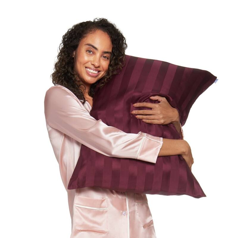 MYK Striped Mulberry Silk Pillowcase