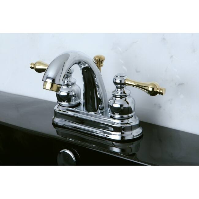 Kingston Brass Wyndham Kitchen Faucet with Deck Plate and Metal Lever