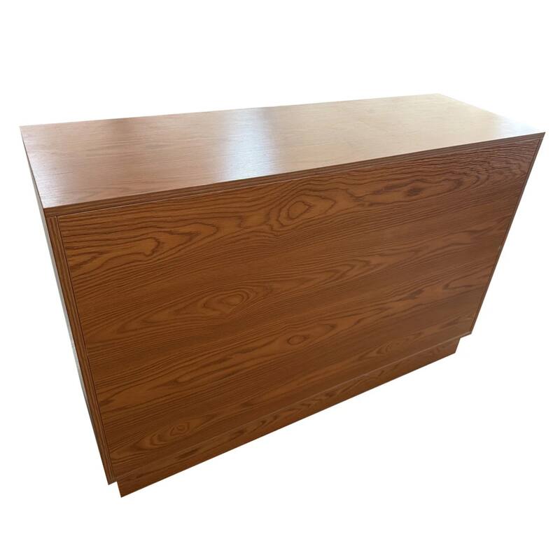 6 Drawers 47.3'' W Double Dresser With Walnut Waveform Fluted Panel Versatile Storage