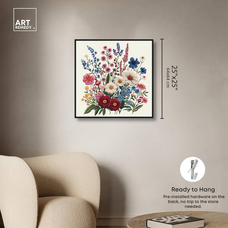 Wildflower Weave Canvas by Art Remedy
