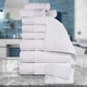 preview thumbnail 22 of 69, Superior Wisteria Cotton Floral Jacquard 12 Piece Bathroom Towel Set White/White