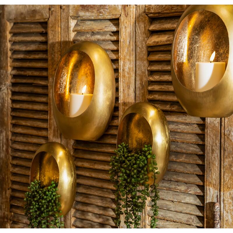 9" Gold Metal Garden Décor