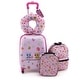 preview thumbnail 2 of 38, Costway 5 PCS Kids Luggage Set with Backpack Neck Pillow Luggage Tag - See Details Light Pink
