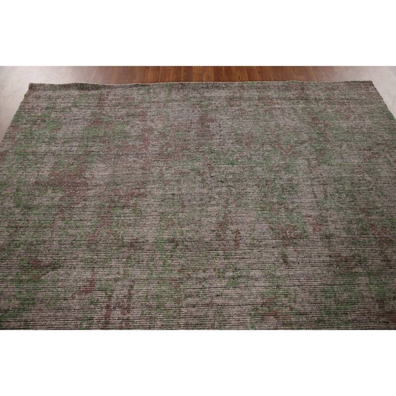 Abstract Modern Area Rug Hand-Knotted Bedroom Wool Carpet - 8'0"x 9'9"