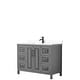 preview thumbnail 64 of 67, Daria 48 Inch Single Vanity, Cultured Marble Top Dark Gray, Black Trim, White Cultured Marble Top
