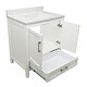 preview thumbnail 76 of 146, Nevado 37" Bathroom Vanity with Cultured Marble Vanity Top Sink in White with White Basin