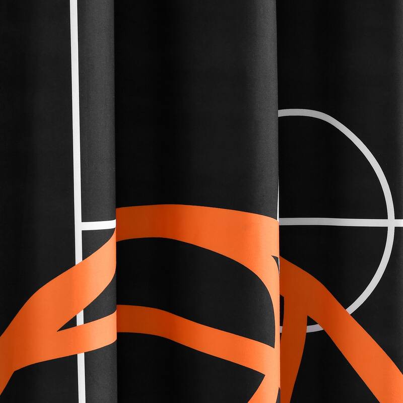 Lush Decor Basketball Game Shower Curtain Single