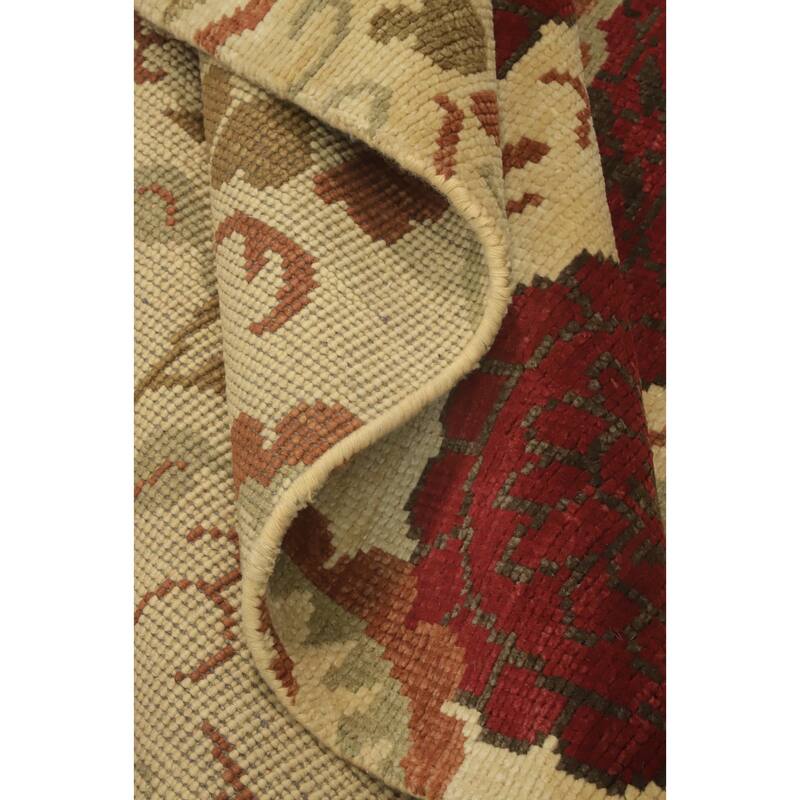 All-Over Floral Indian Area Rug 7x10 - 9' 11'' X 6' 6''