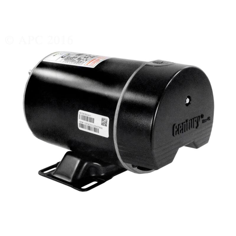 2 HP Black Thru-Bolt Dual Speed Round Flange Pool Motor