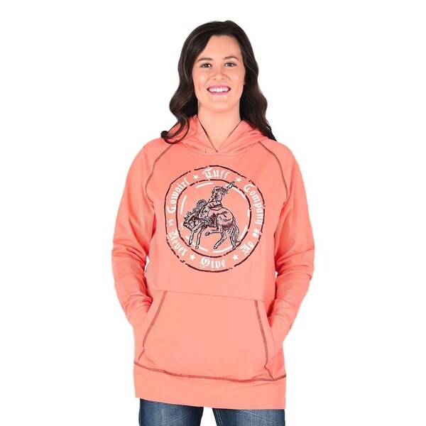 womens coral hoodie