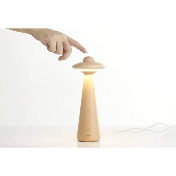 Shop Ufo Dimmable Led Table Lamp Bedside Nightstand Small Eye Caring Beech Wood Desk Lamp Bedside Bedroom Book Lights Overstock 25573649