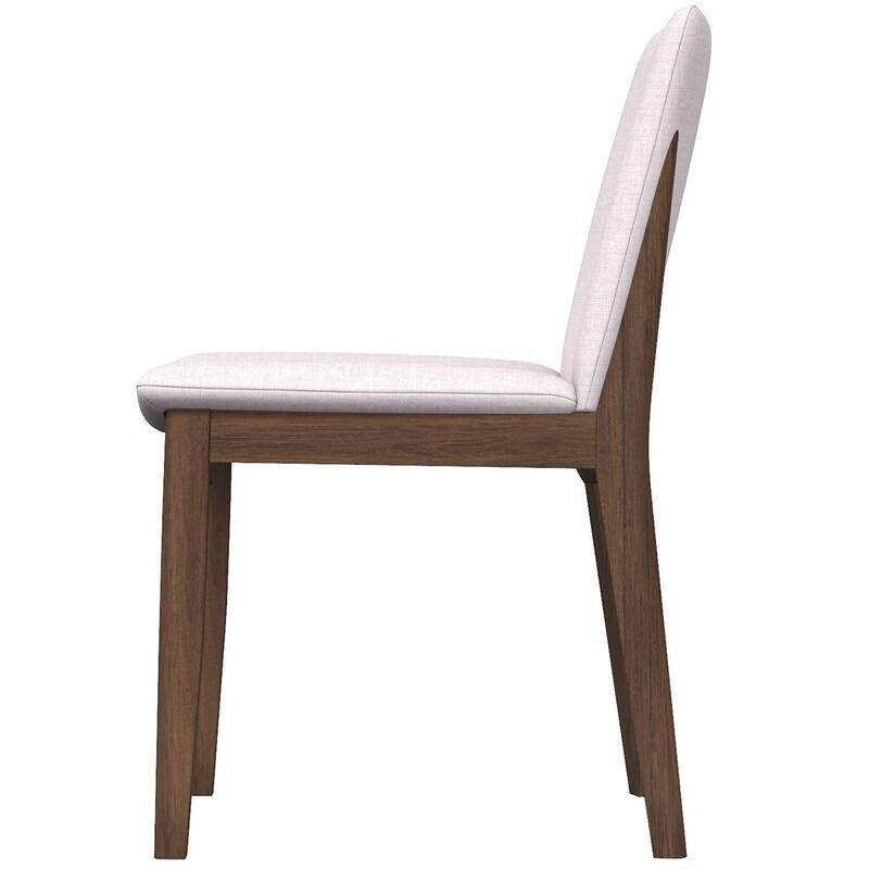 GDFStudio - Laura Mid-Century Modern Solid Wood Dining Chair Set with Upholstered Fabric, Set of 2 - 20"