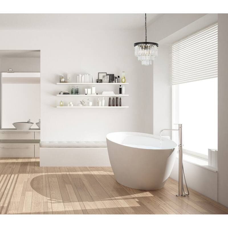 Royce Edge 9-Light Matte Black Chandelier