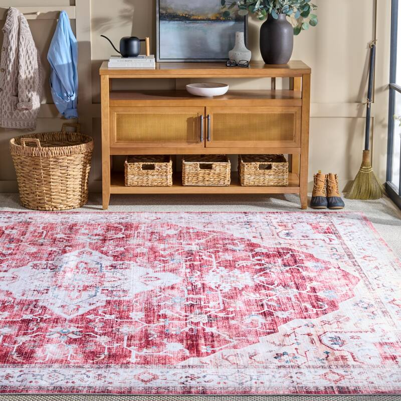 Martha Stewart Zlatija Machine Washable & Slip Resistant Rug - 9' x 12' - Rust/Gold