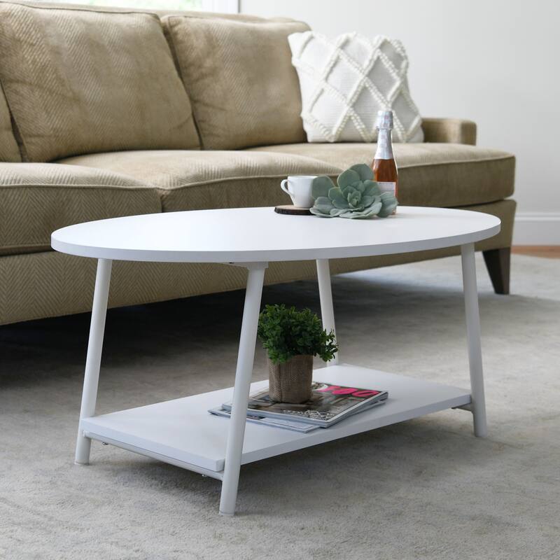 Household Essentials Coffee Table with Storage Shelf