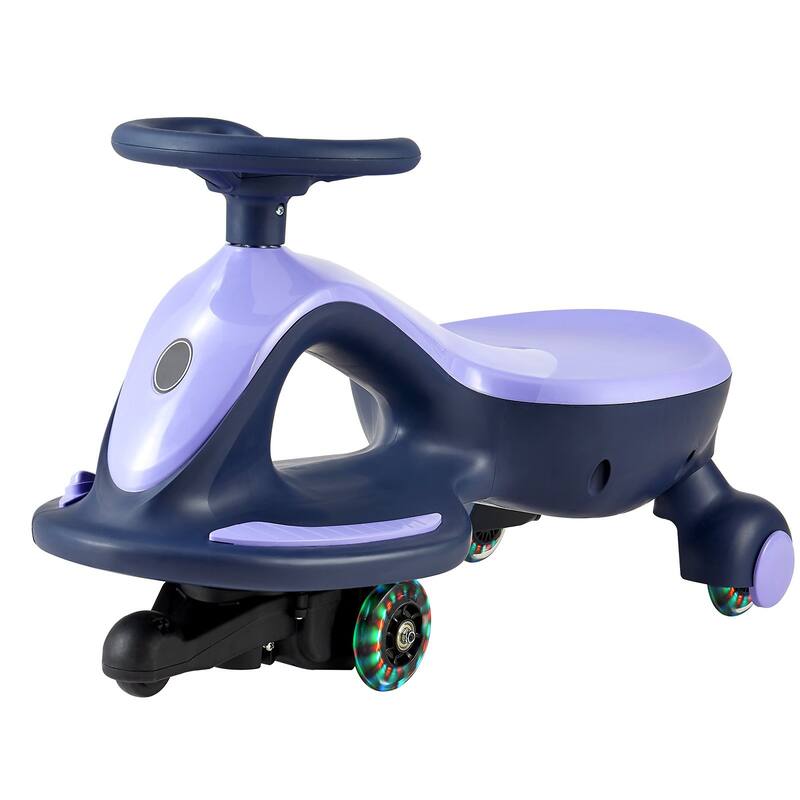 Kids Electric Ride On Wiggle Car for Toddlers Indoor/Outdoor Use - 29.1 x 13.4 x 16.1 in - Purple