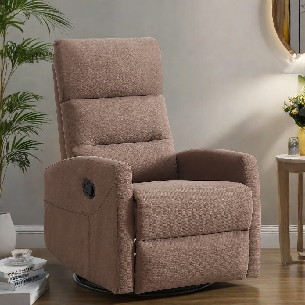 Swivel Rocking Recliner Chair with 155° Recline and Tool-Free Assembly