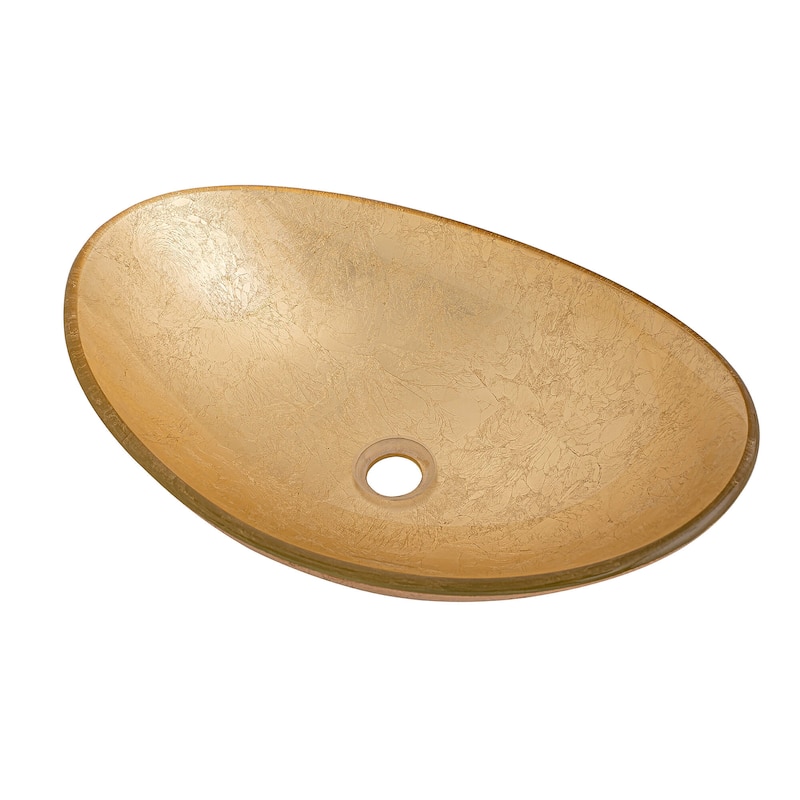 Fine Fixtures modern glass Vessel Oval 20 X 14