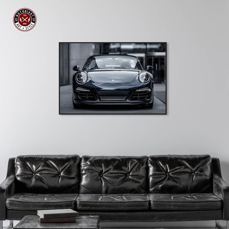 Notoriart Classy Car Framed Car 1 Piece Canvas Wall Art