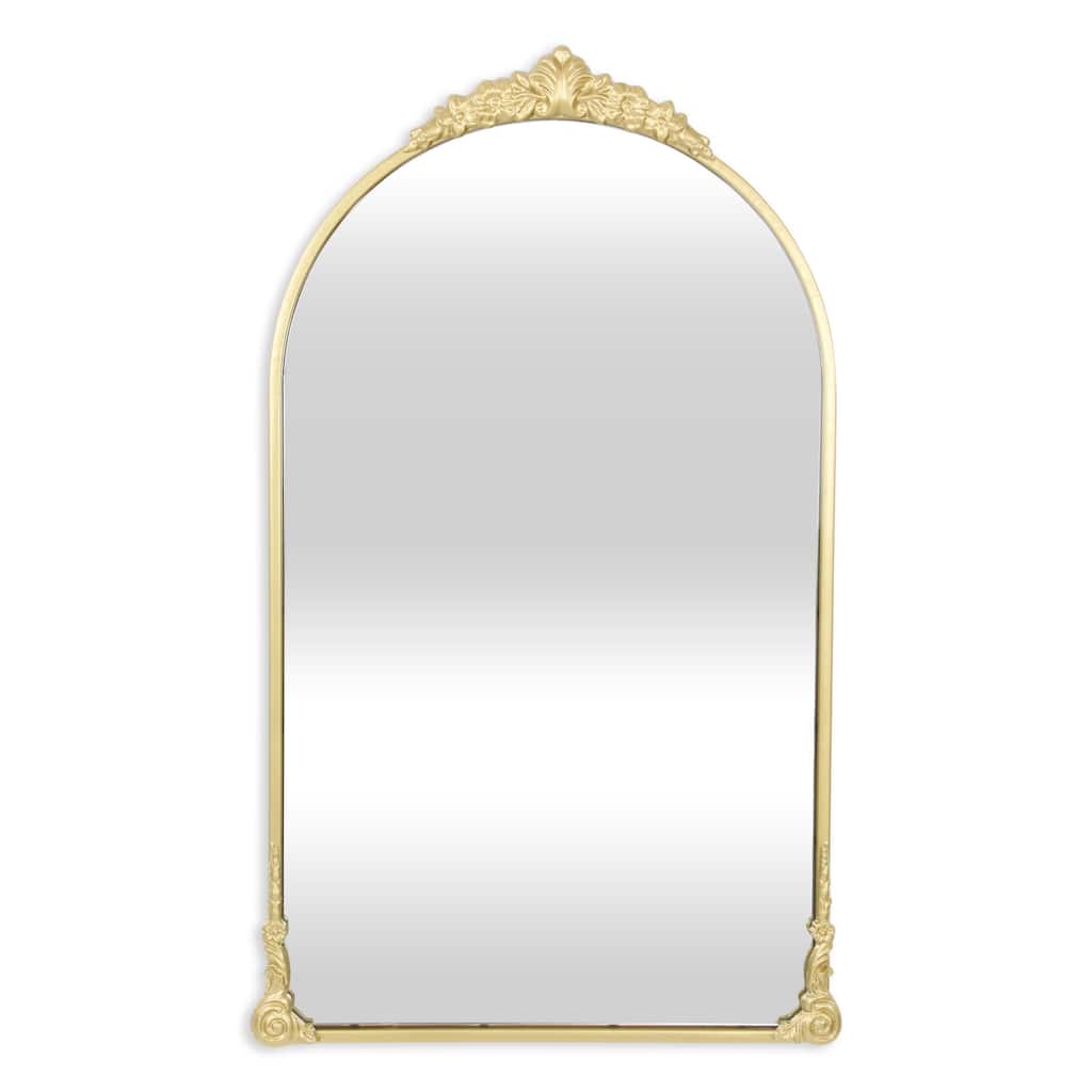 Victorian Curved Top Handmade Wall Mirror - Gold - 33.75"