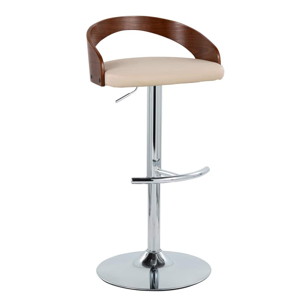 Grotto Adjustable Barstool with Chrome Base