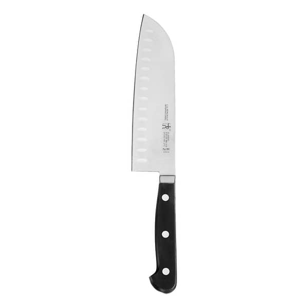 slide 2 of 9, HENCKELS CLASSIC Hollow Edge Santoku Knife 7-inch