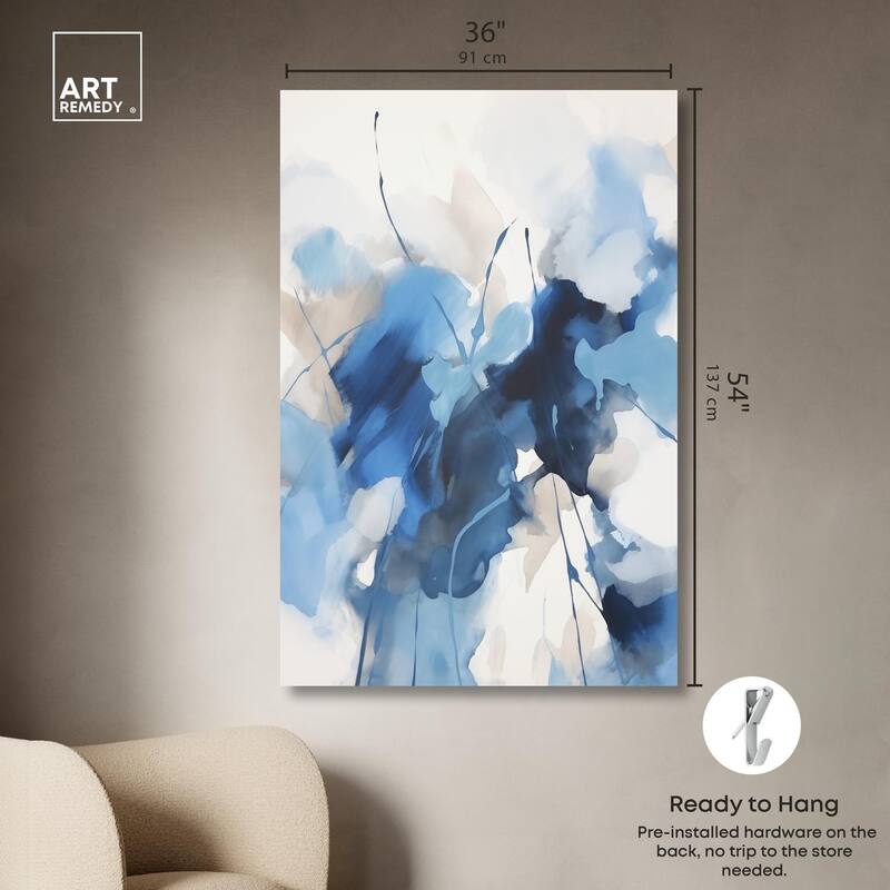 Fleur Bleue I Canvas by Art Remedy, Gallery Wrapped