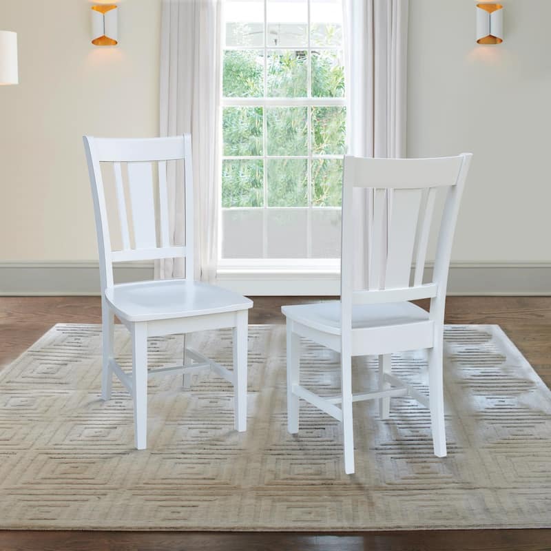 International Concepts Solid Wood San Remo Splatback Chairs - Set of 2
