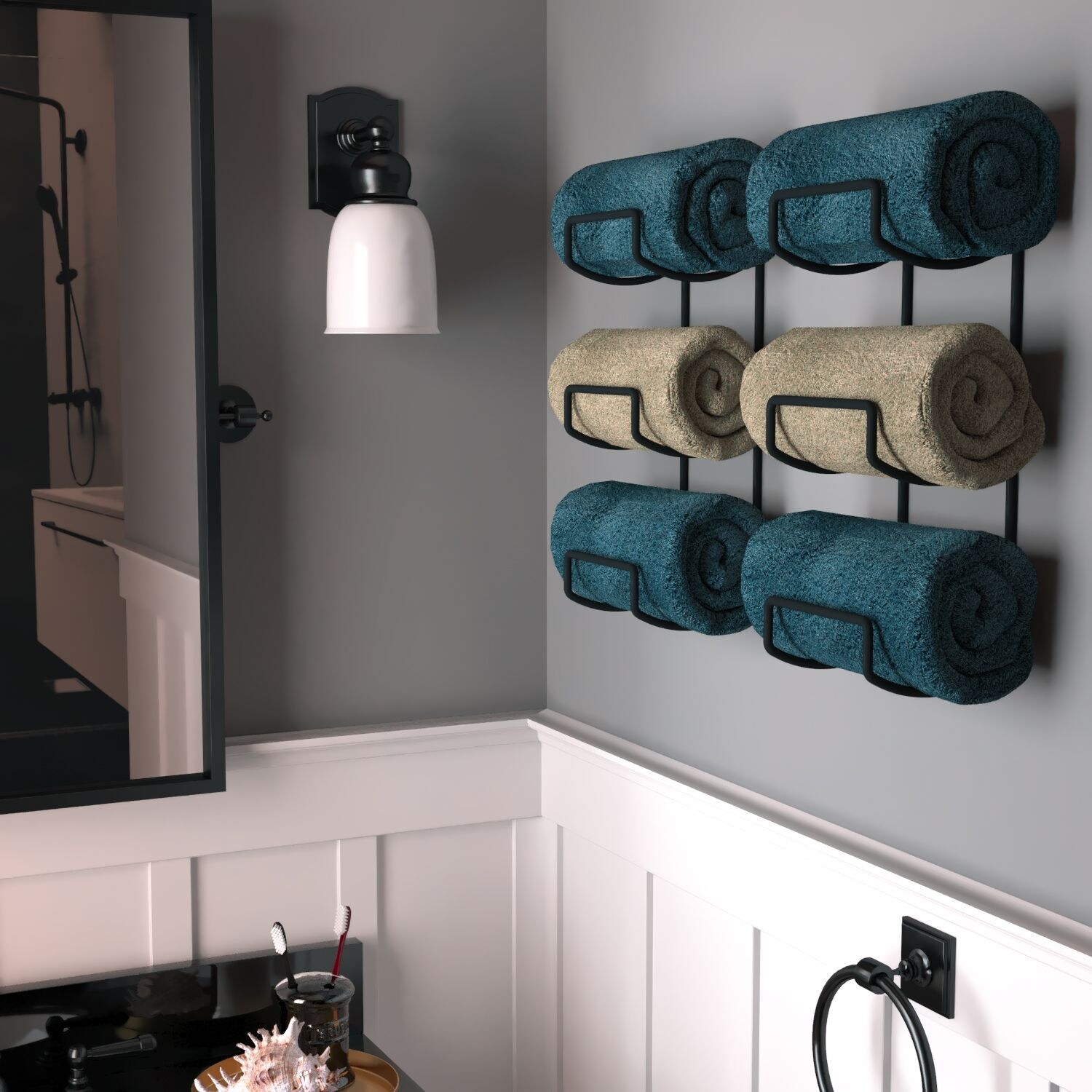 In wall hot sale towel storage