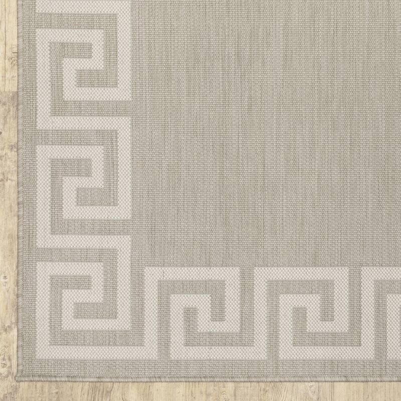 Vista Home Palmetto Greek Key Border Indoor/ Outdoor Area Rug