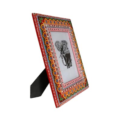 Cottage Handicraft ,Photo Frame Coloured with free Elephant Gift