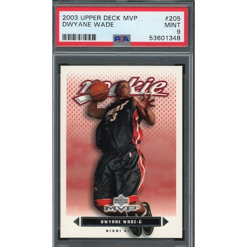 Dwayne Wade 2003 Upper Deck MVP Rookie Card #205 Graded PSA 9 - 8'6" x 11'6"